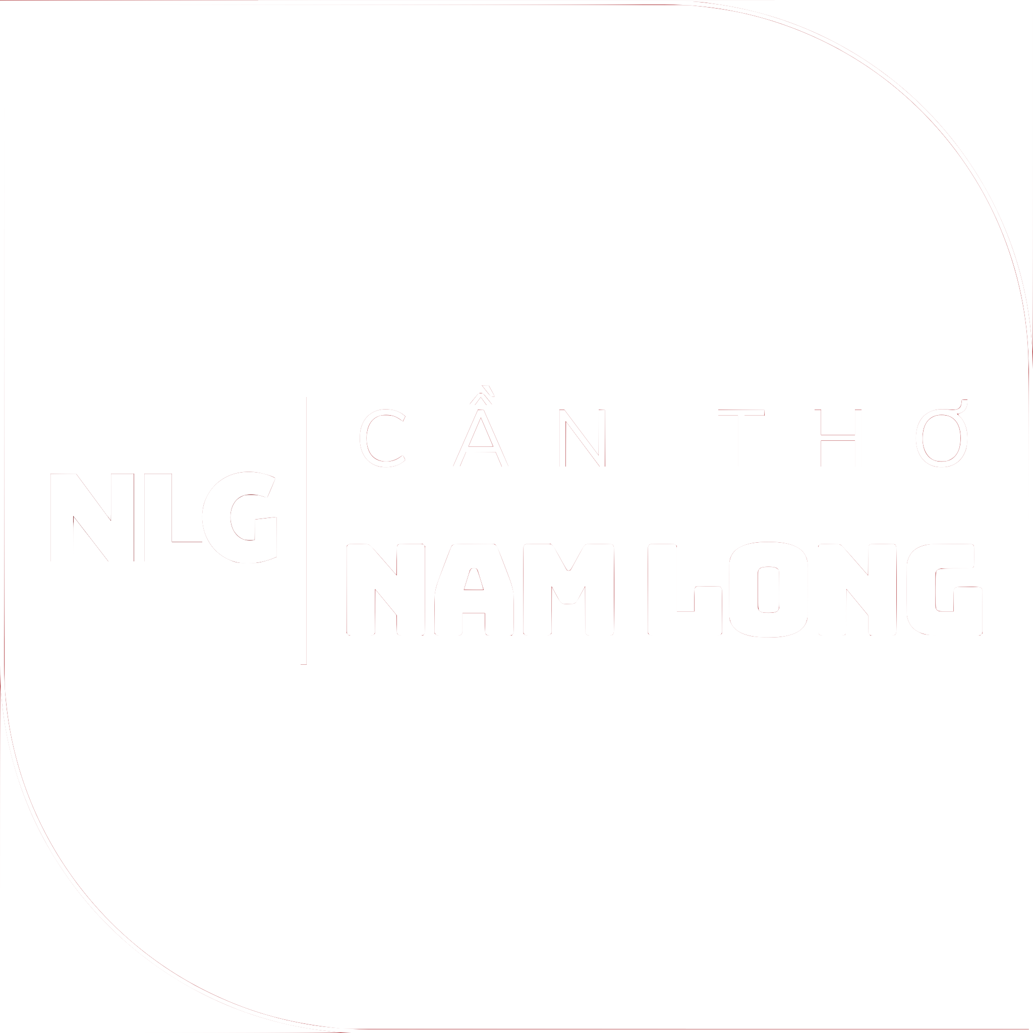 logo nam long cần thơ trong suốt, hình vuông chữ trắng